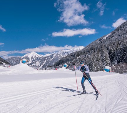 Langläufer auf den Loipen im Gasteinertal