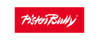 Rotes Logo mit weißer, handschriftlicher Schrift „PistenBully“ auf rechteckigem Hintergrund.